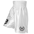 Bushey ABC Satin Boxing Shorts - White