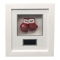 Christening Framed Mini Gloves And Plaque - Silver