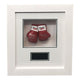 Christening Framed Mini Gloves And Plaque - Silver