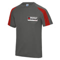 Murray Machines Gym Contrast Cool Tee - Charcoal/Red