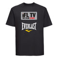 Ifl Tv Black T-Shirt Silver Sparkle Logo - Black