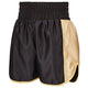 Women'S Leather Panel Boxing Shorts - Black/Gold