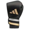 Adidas Adispeed Microfibre Hook & Loop Pro Boxing Gloves - Black/Gold