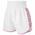 Women'S Luxury Versace Style Boxing Shorts - White/Pink