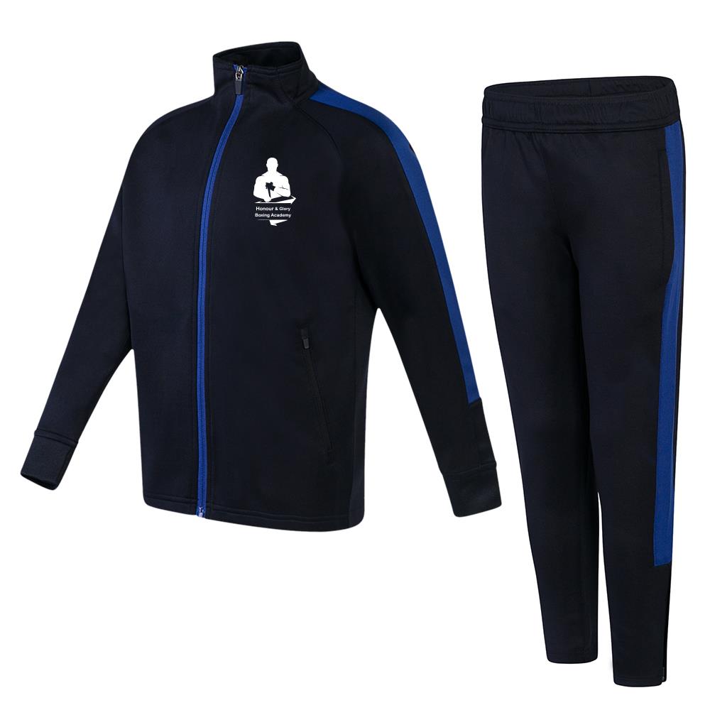 Honour and Glory Kids Slim Fit Poly Tracksuit