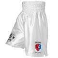 Bushey ABC Satin Boxing Shorts - White