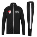 Croygas Abc Kids Slim Fit Poly Tracksuit - Black/White