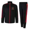 Sanctus Academy Abc Kids Slim Fit Poly Tracksuit - Black/Red