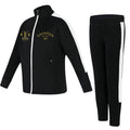 Taunton Abc Kids Slim Fit Poly Tracksuit - Black/White