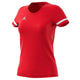 Adidas T19 Womens Short Sleeve Jersey Top - Red