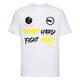 OMNIBUS Boxing Cotton T-Shirt - White/Yellow