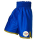 Gosport Boxing Club Satin Boxing Shorts - Blue Gold Trim