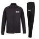 Boxfit Embroidered Logo Slim Fit Poly Tracksuit - Black/Black