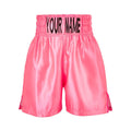 Custom Made Satin Boxing Shorts - Baby Pink