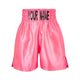 Custom Made Satin Boxing Shorts - Baby Pink