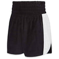 Women'S Luxury Black Velvet Boxing Shorts Trimmed White Snakeskin - Black/White