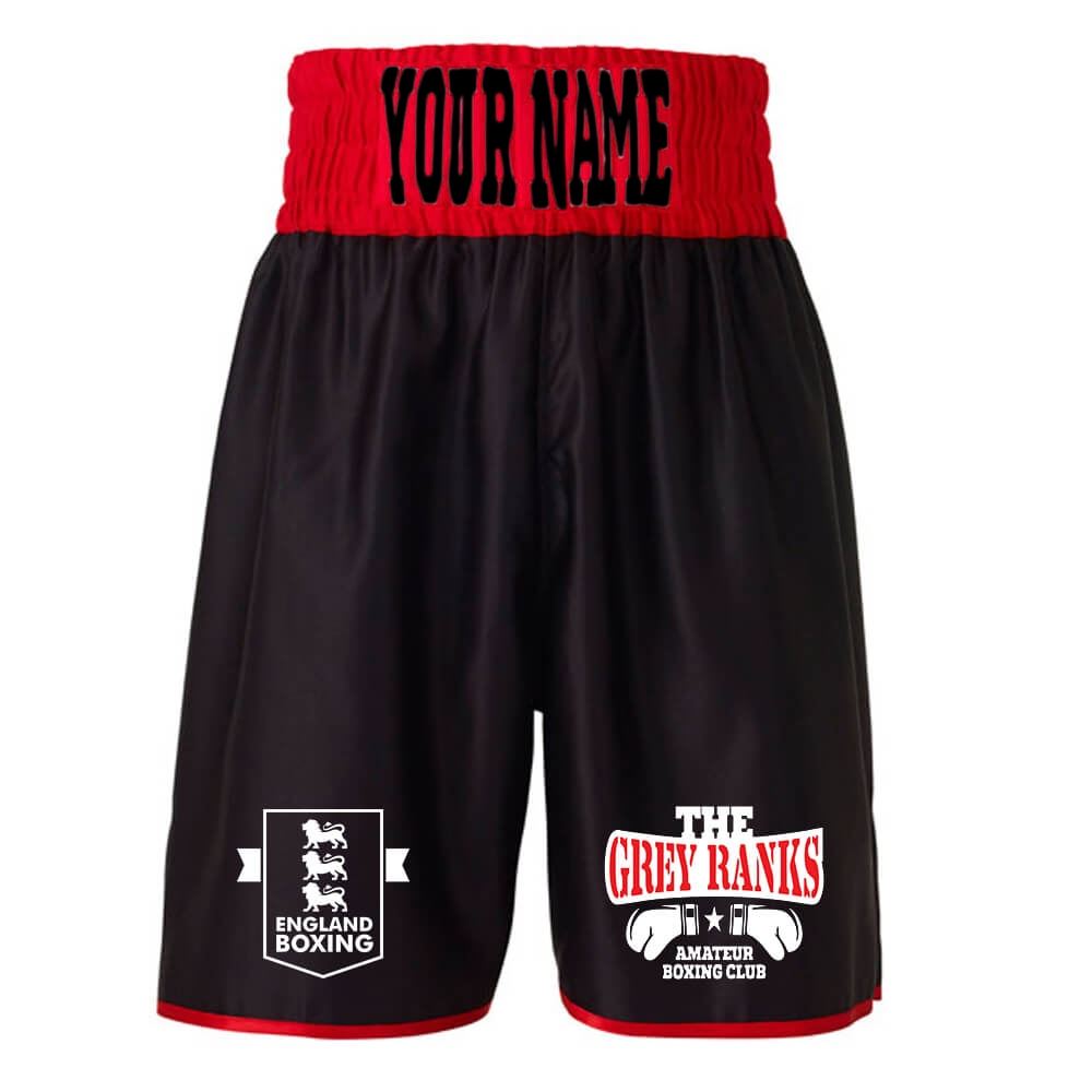 Grey Ranks Abc Satin Boxing Shorts