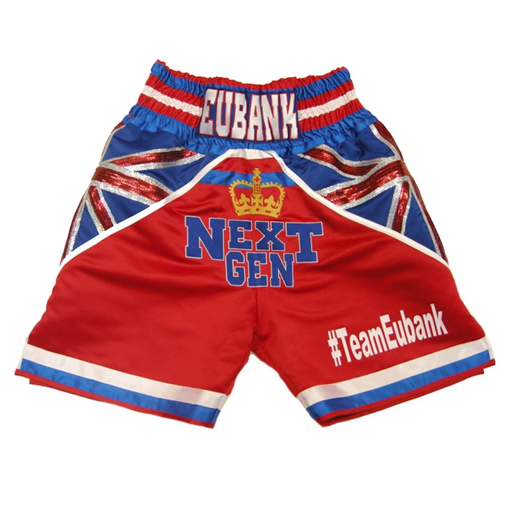 Custom Made Satin Uk Flag Boxing Shorts Boxfituk