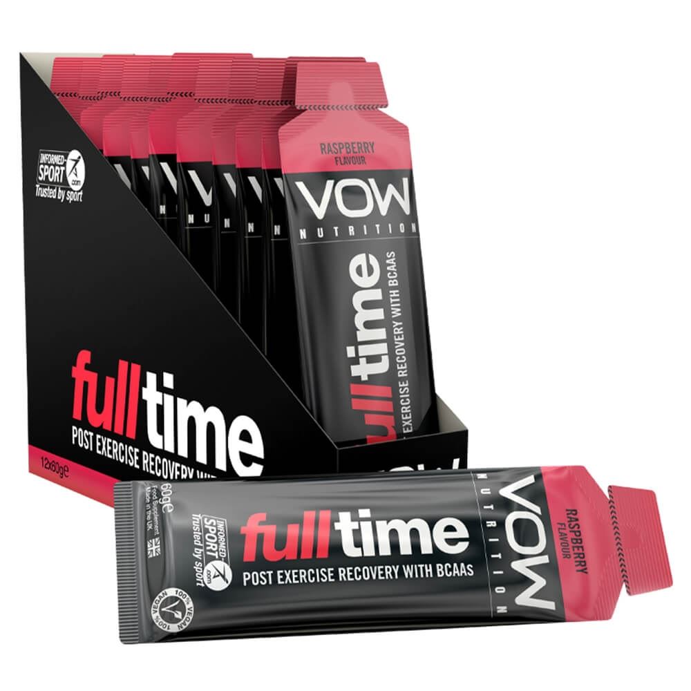 Vow Nutrition Full Time X 12 Sachets Recovery Bcaas + Energy Raspber