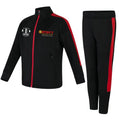 Odyssey Kids Slim Fit Poly Tracksuit - Black/Red