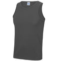 Boxing Plain Poly Vest - Charcoal